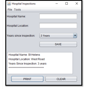 Hospital Inspections App